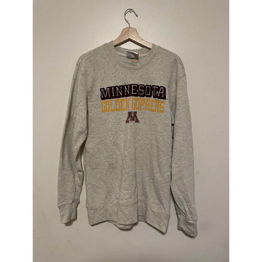University Minnesota‎ Golden Gophers Champion Crewneck Sweatshirt Medium Gray